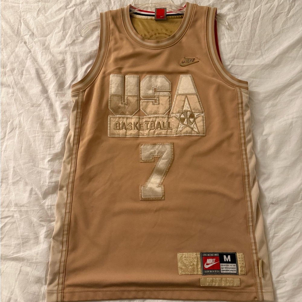 Limited Nike Larry Bird Gold Dream Team 92 Barcelona Olympic jersey M